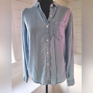 SO long sleeve denim shirt